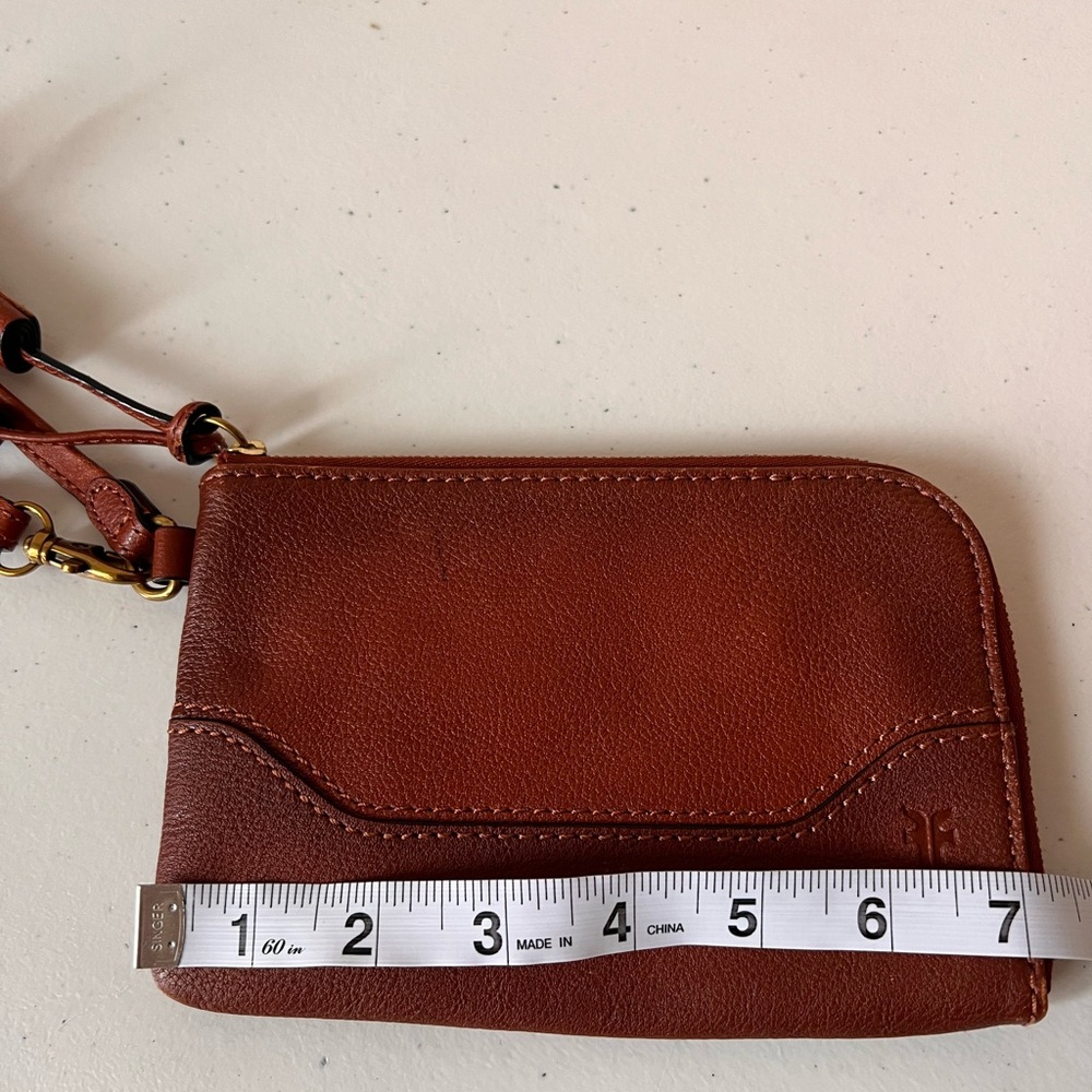 Frye Brown Leather Wristlet with Tassel - Picture 8 of 11